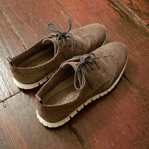 Cole Haan | Grey Swede Zeroground Oxfords
